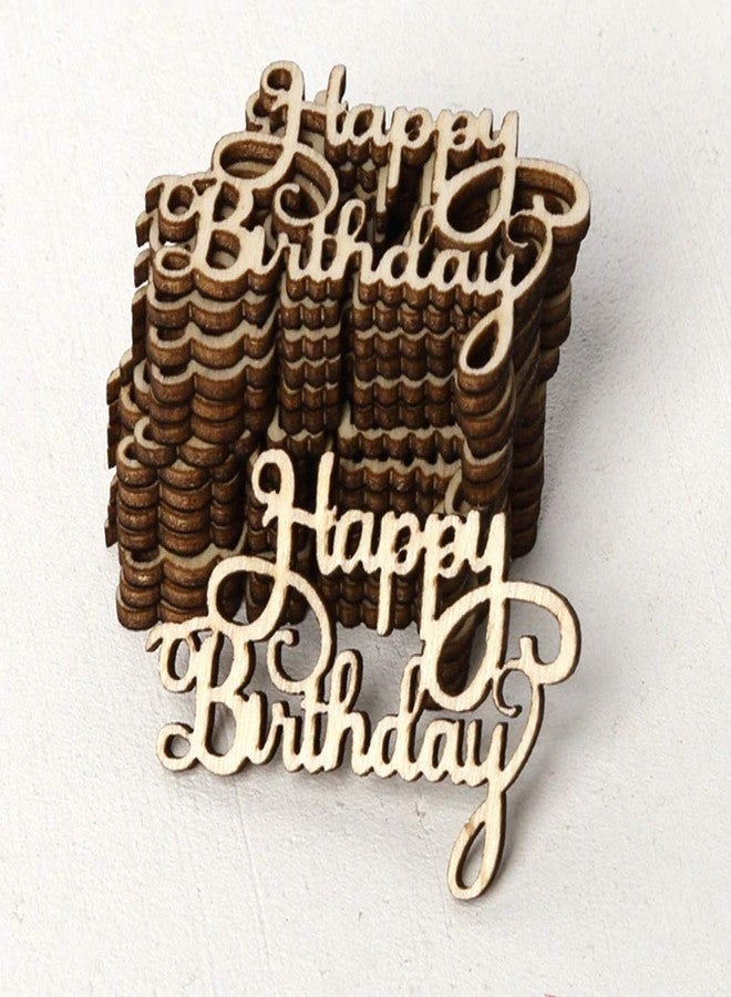 orgner Wood Happy Birthday Laser Cut Slice Hanging Home Decor Ornament - Image 1